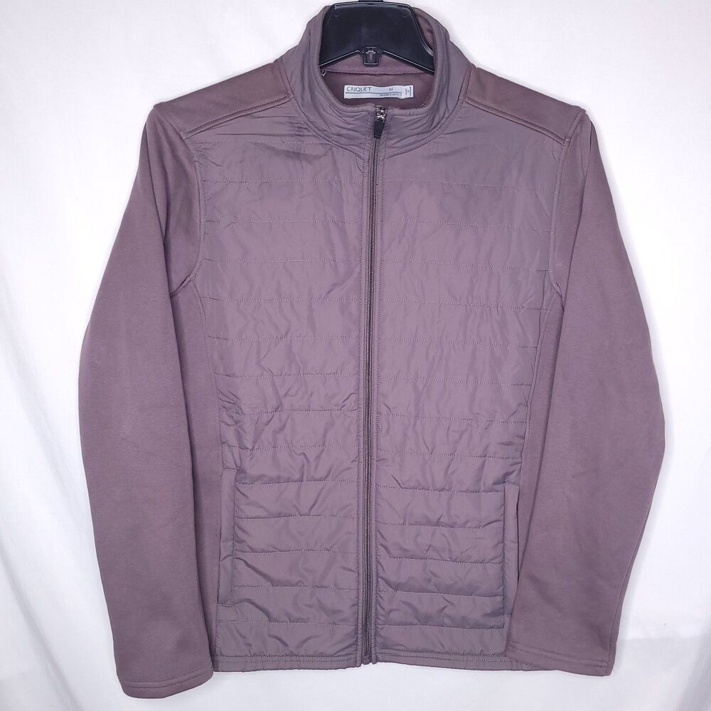 Criquet Jacket Mens Medium Dusty Rose Fleece Hybrid Puffer Full Zip Insulated